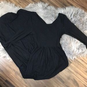 Black high-low dress